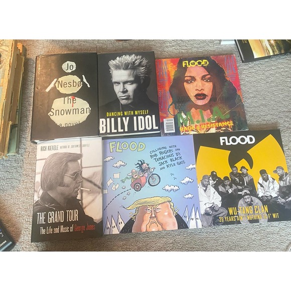 Lot of 6 Music Celebrity books/mags. bundle Billy Idol, George Jones, Flood - Picture 2 of 12